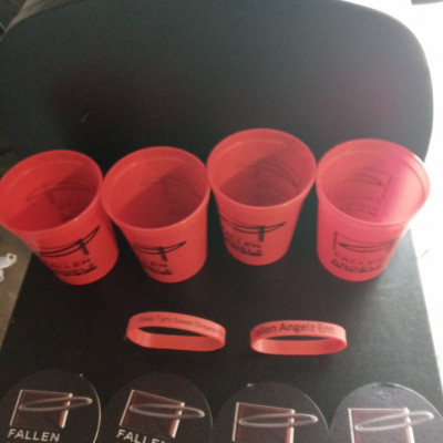 Custom Fallen Angelz ENT Cups/Coasters/Wristbands Combo