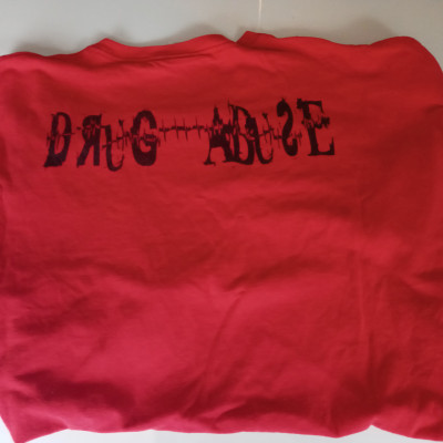 CLEARANCE - Dice Shittalka/Drug abuse 2XL Red/Black T-Sshirt