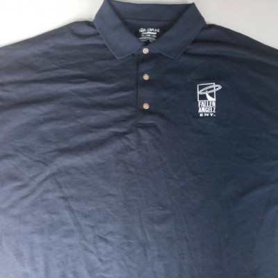 CLEARANCE - Fallen Angelz ENT Polo Shirt (Navy Blue) - 2XL